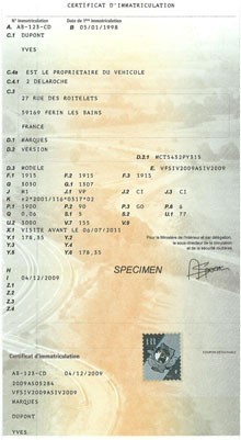 Carte Grise